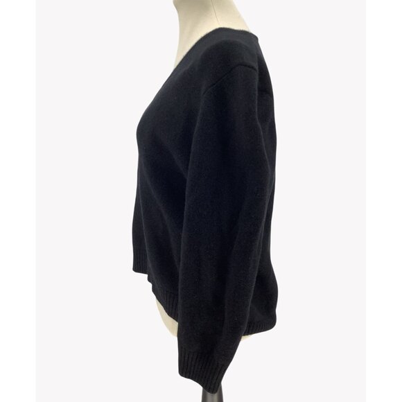 Talbots Woman 2X Black V-Neck Wool Sweater - Picture 5 of 8